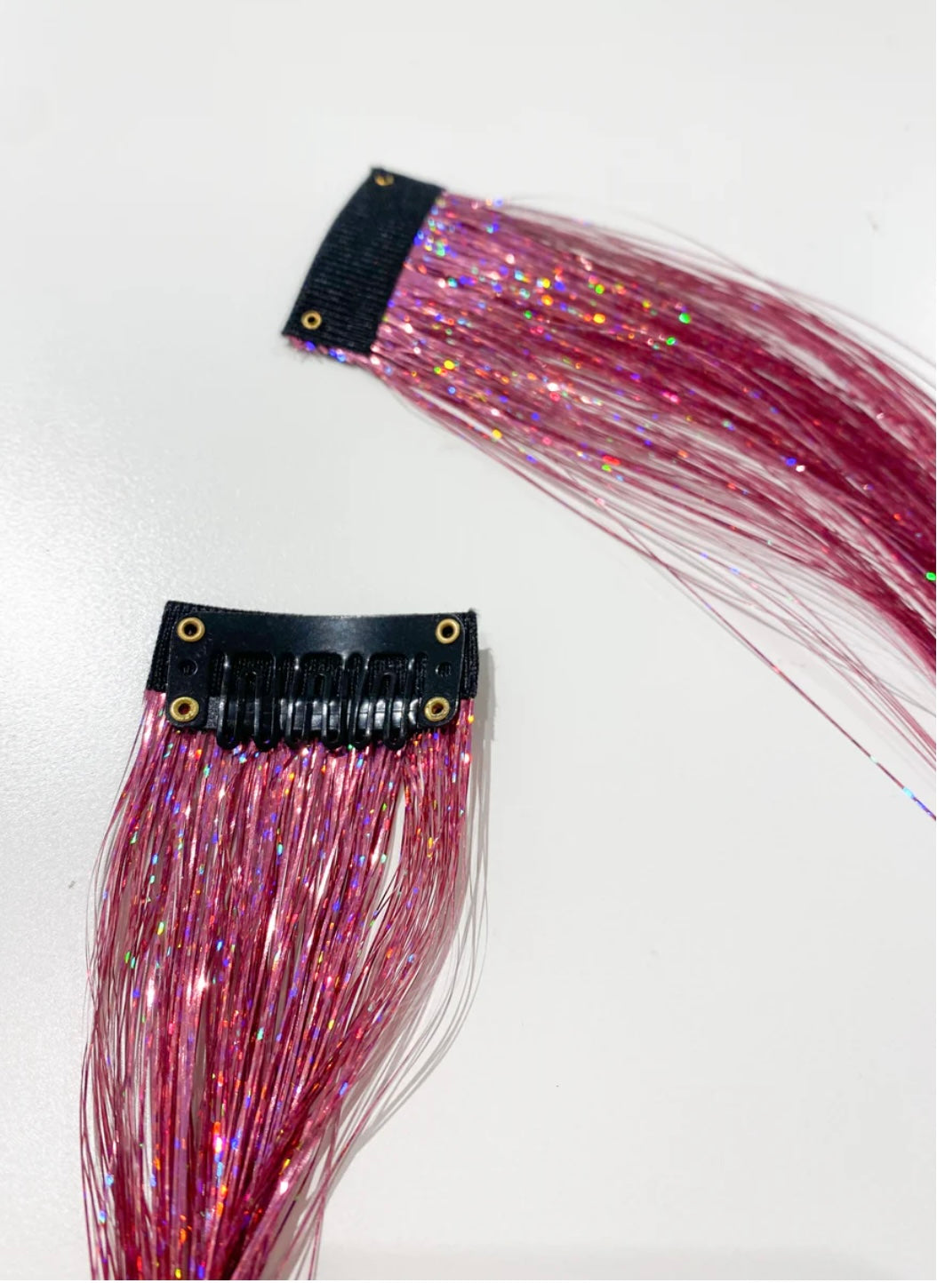 Clip in hair tinsel