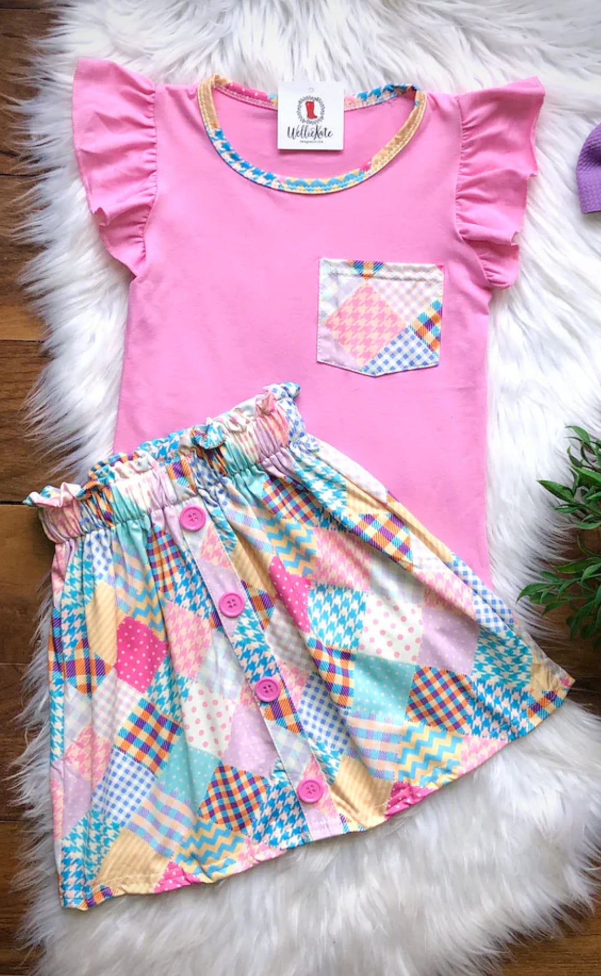 Patchwork Skirt Set