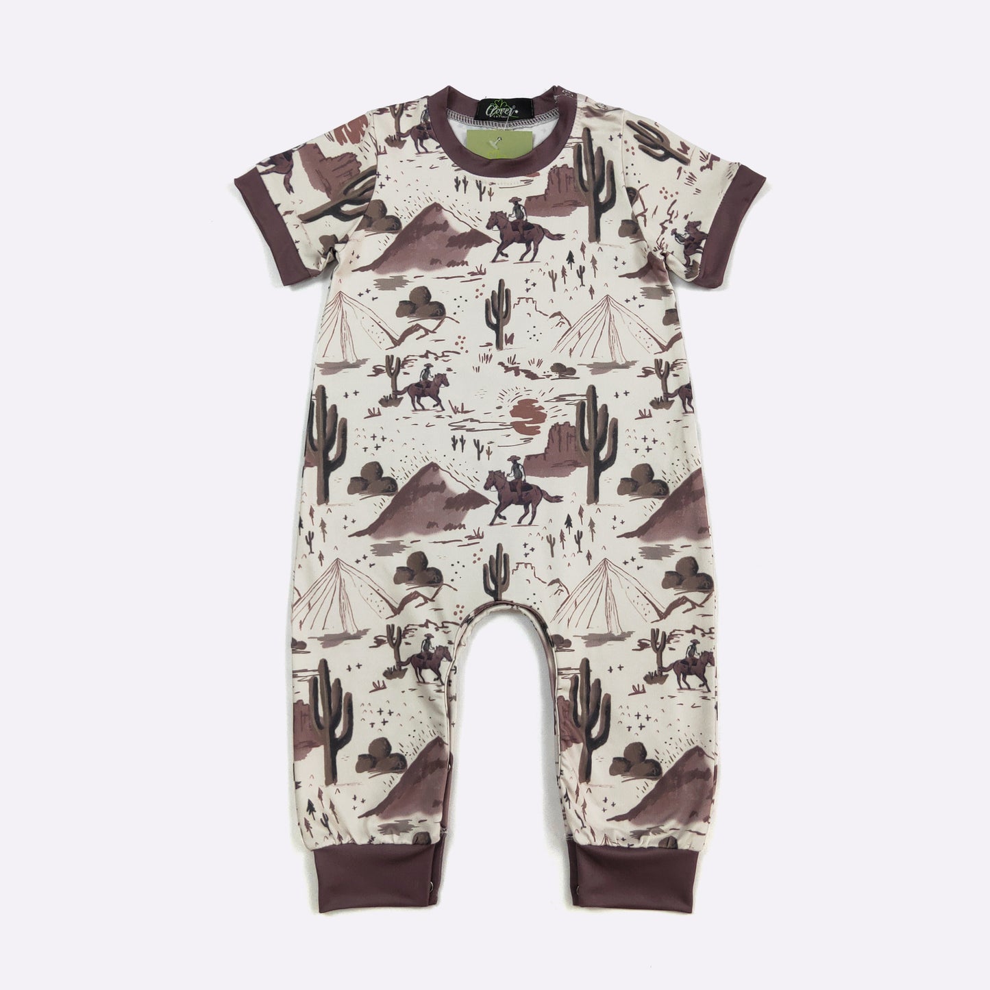 Brown Western Romper