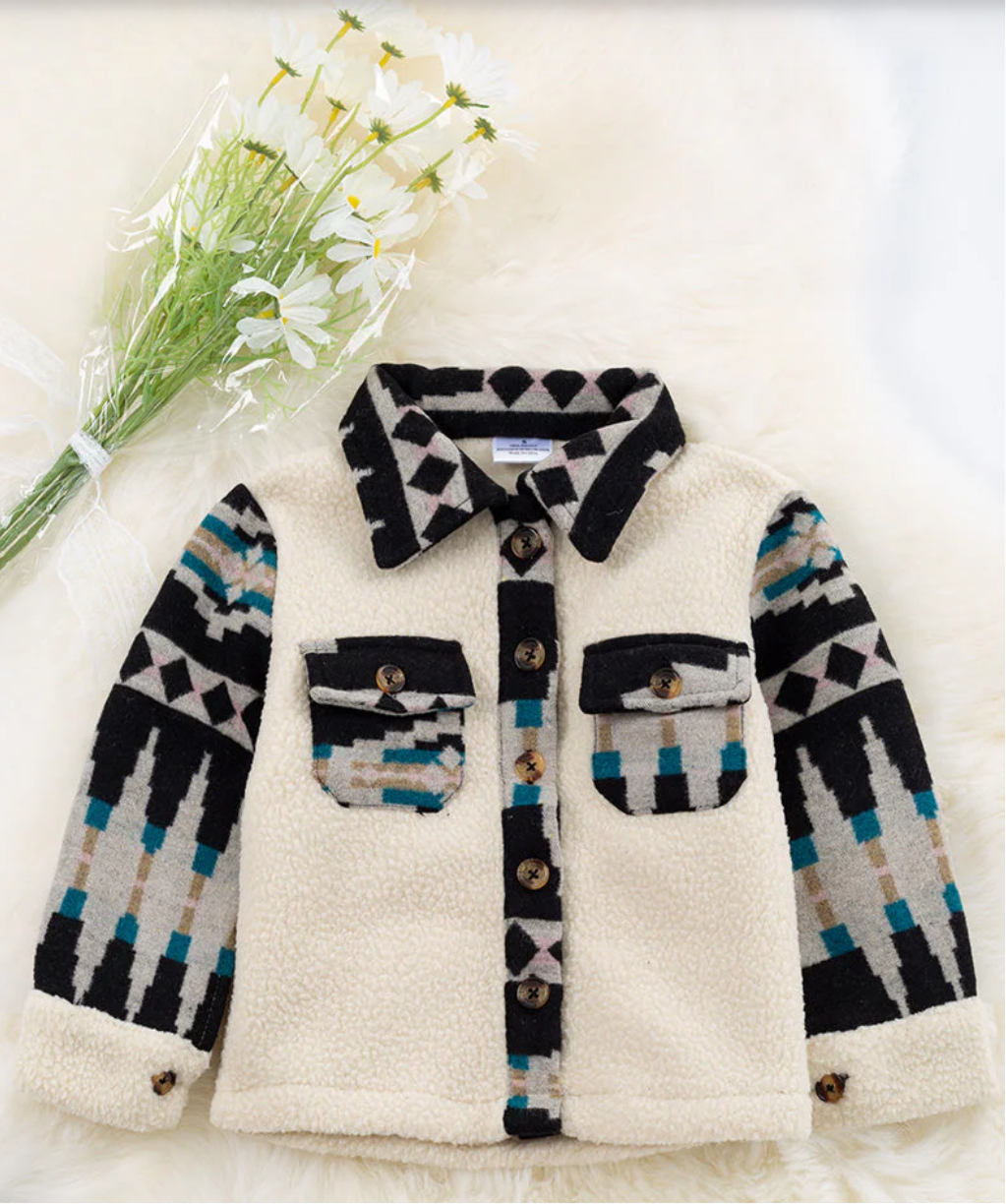 White Aztec Sherpa
