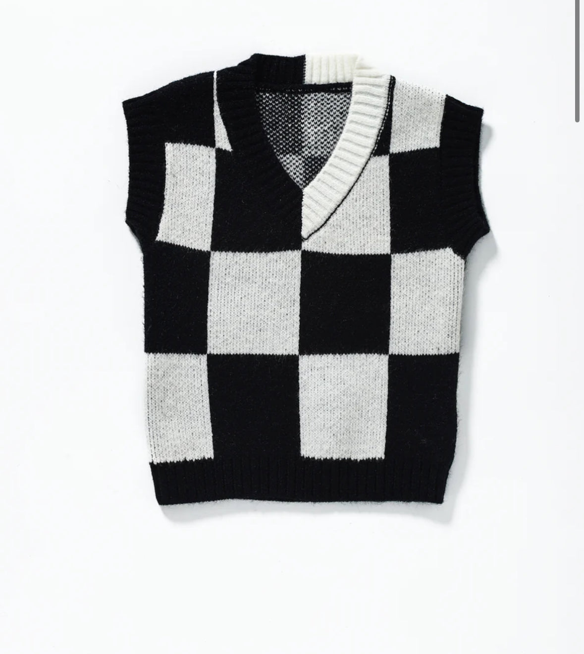 Checkered Sweater Vest
