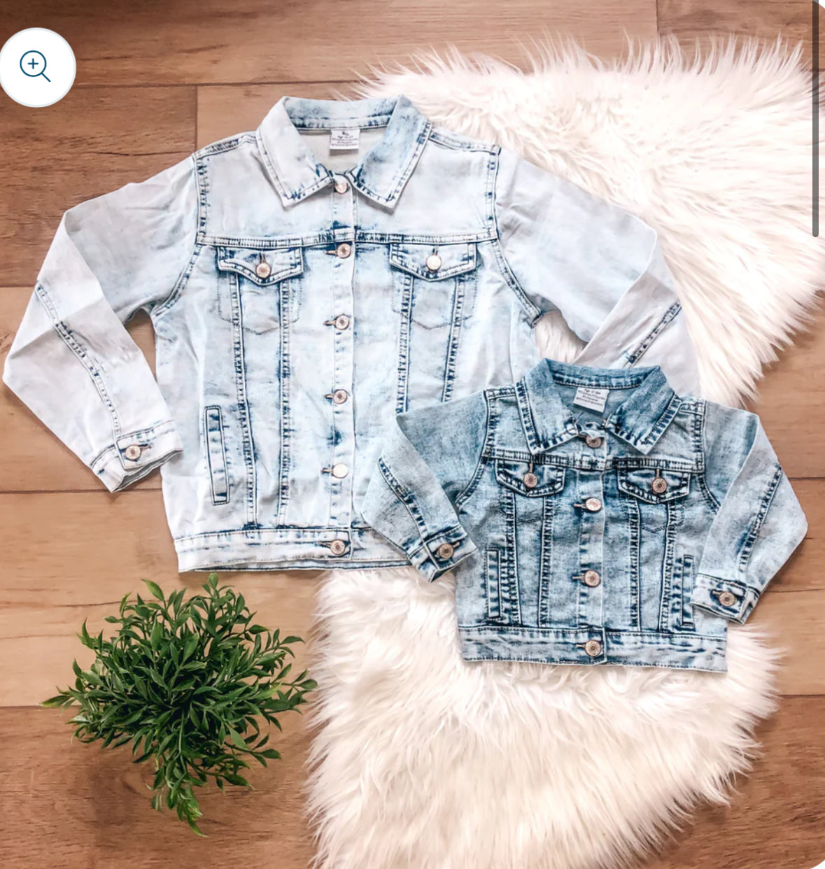 Acid wash denim jacket