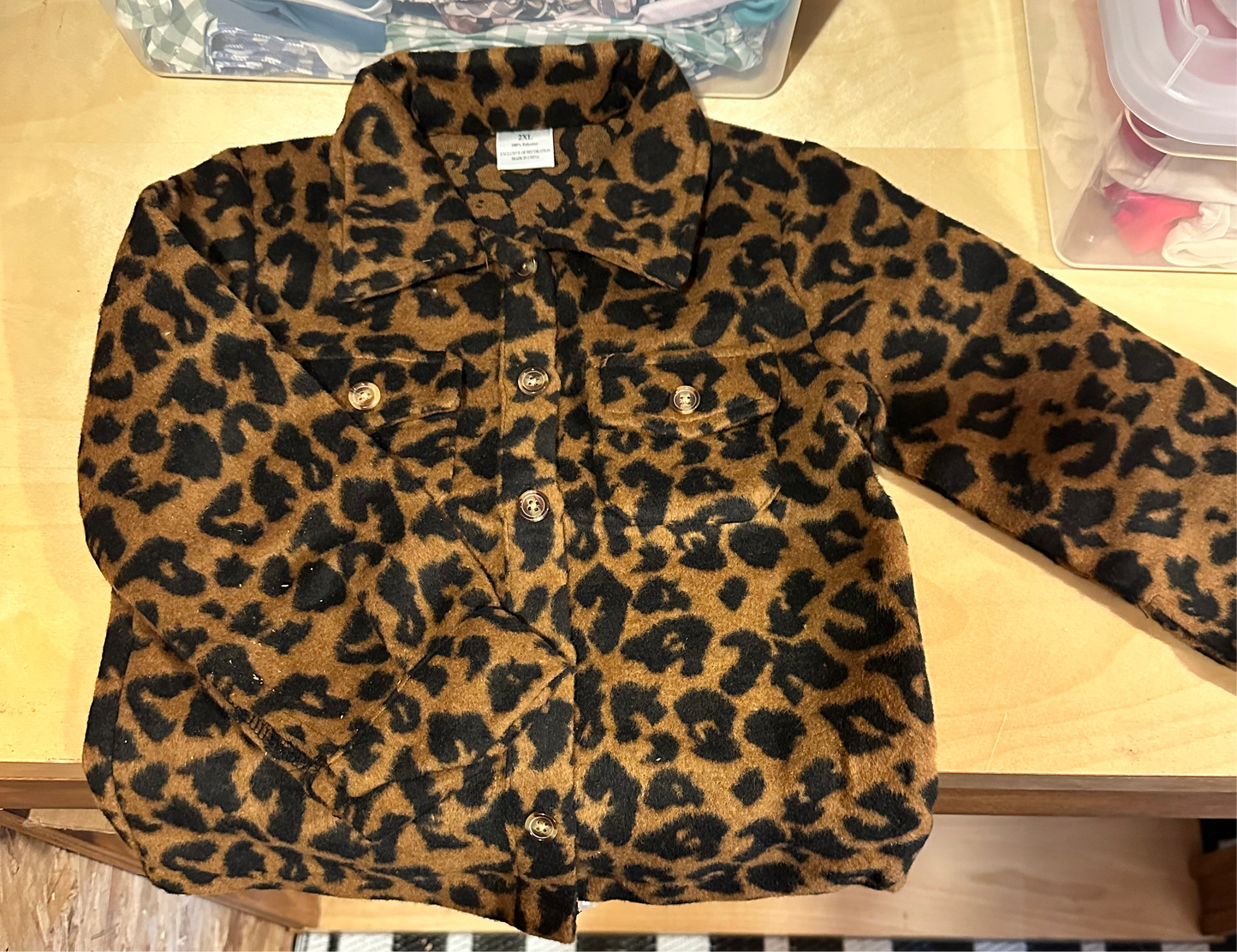 Brown Cheetah Sherpa