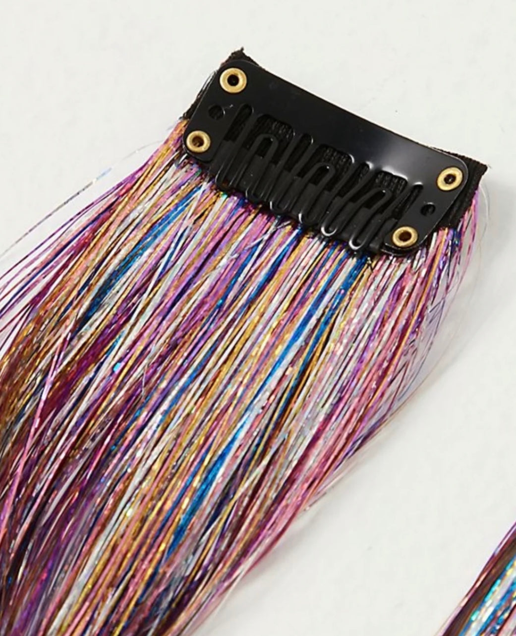 Clip in hair tinsel