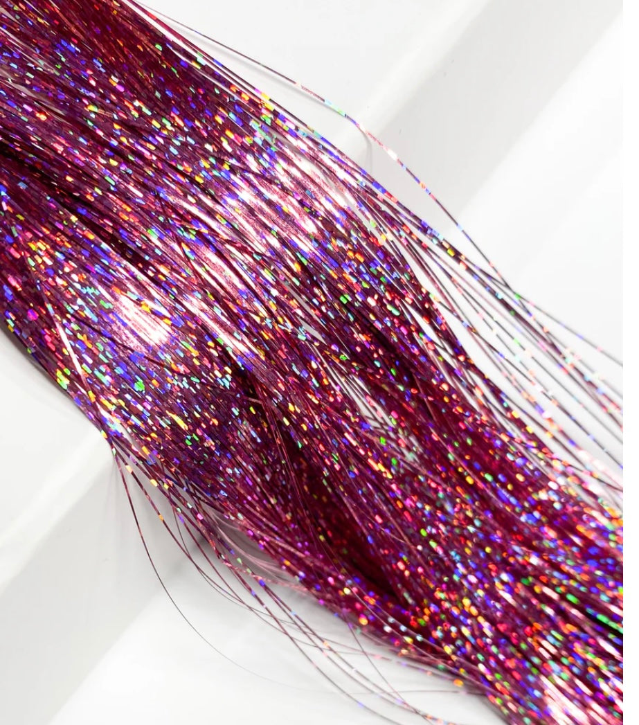 Clip in hair tinsel
