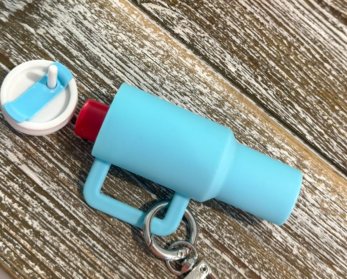 Mini tumbler storage keychain