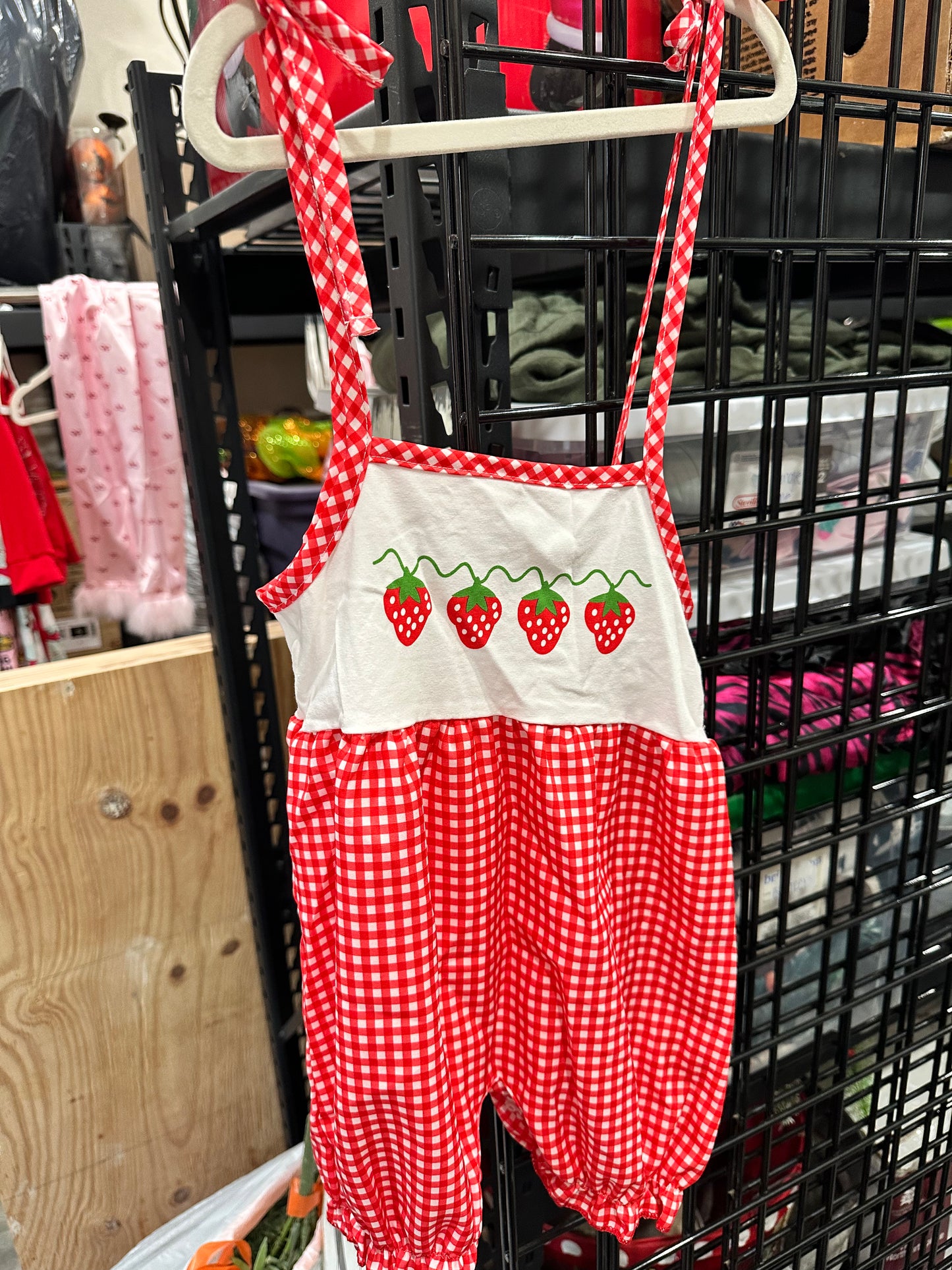 Strawberry Gingham Jumpsuit
