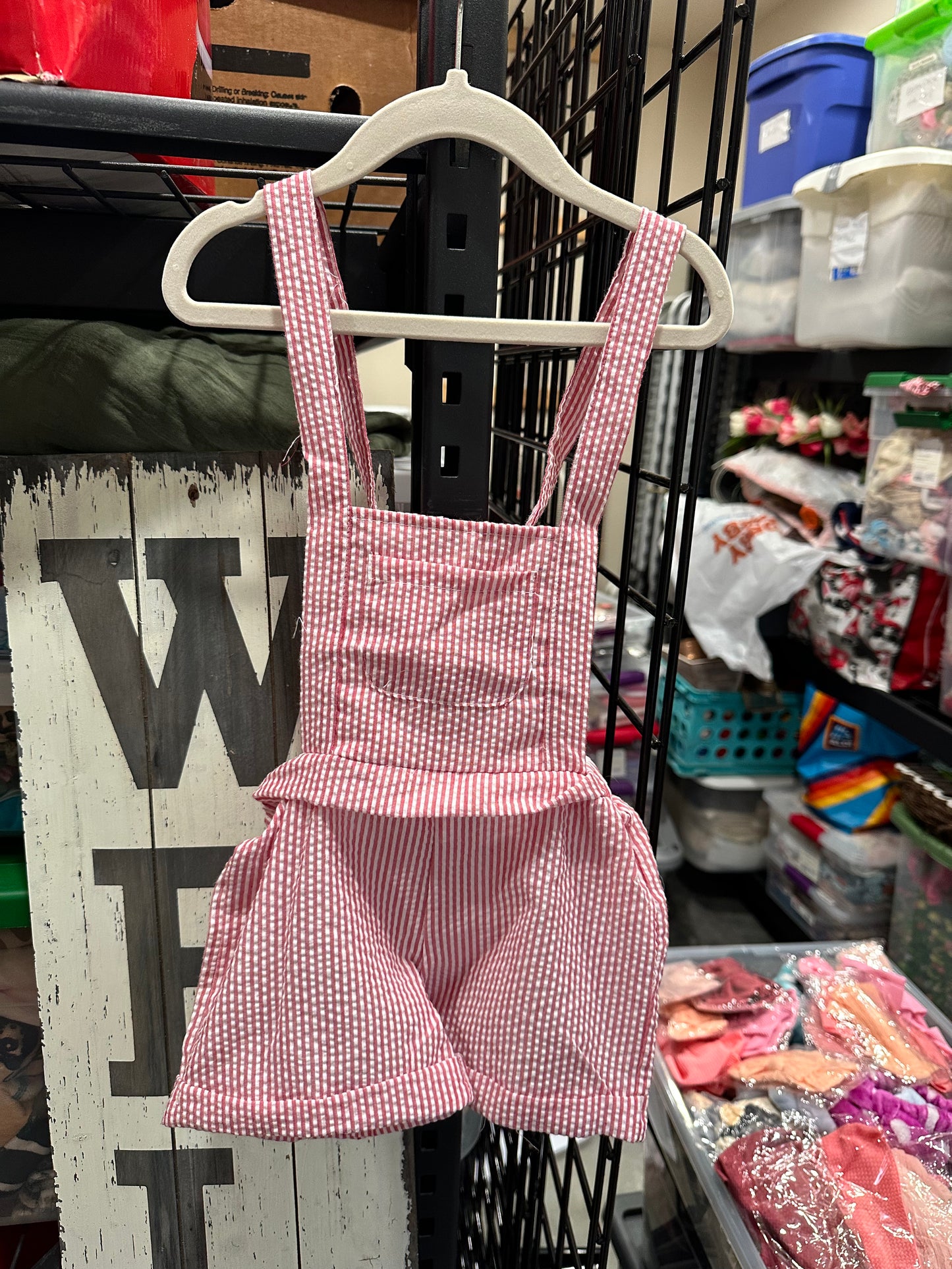 Red Stripe Overalls
