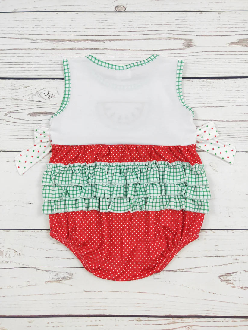 Baby Girl Watermelon Bubble Romper