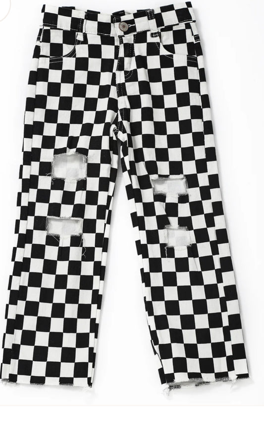 Checkered Jeans