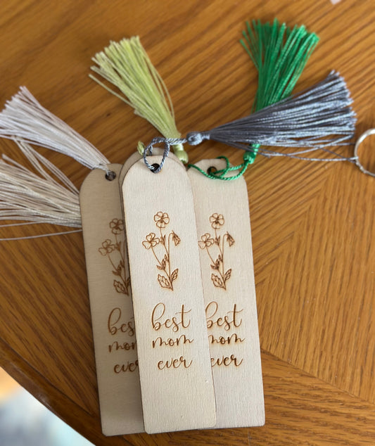 Best mom ever bookmark w/tassel