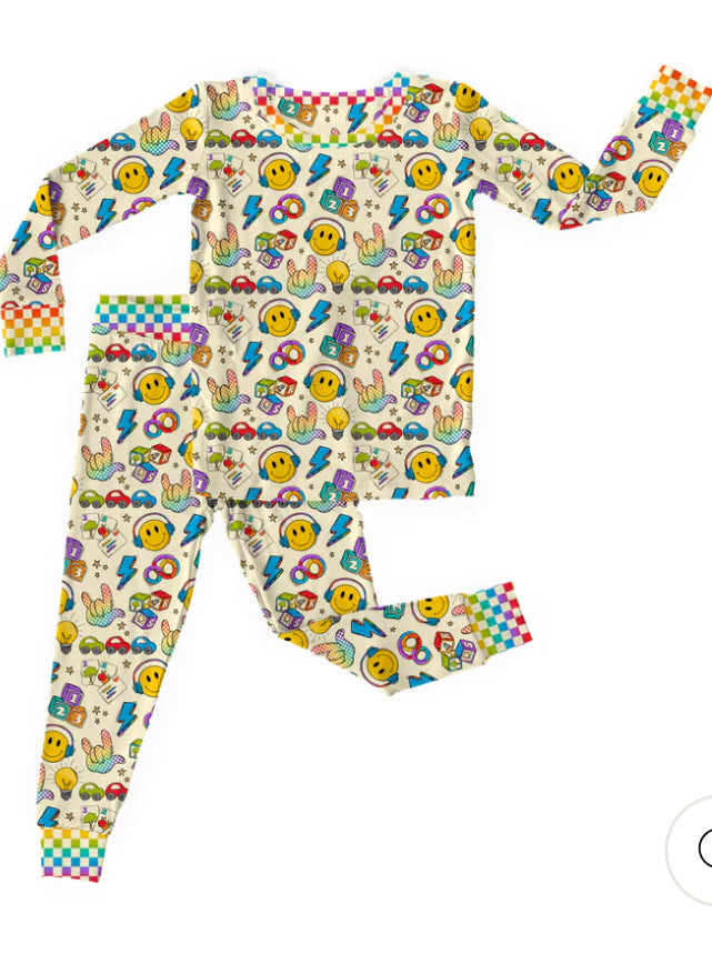 123 Smiley Long Sleeve/Pant Set