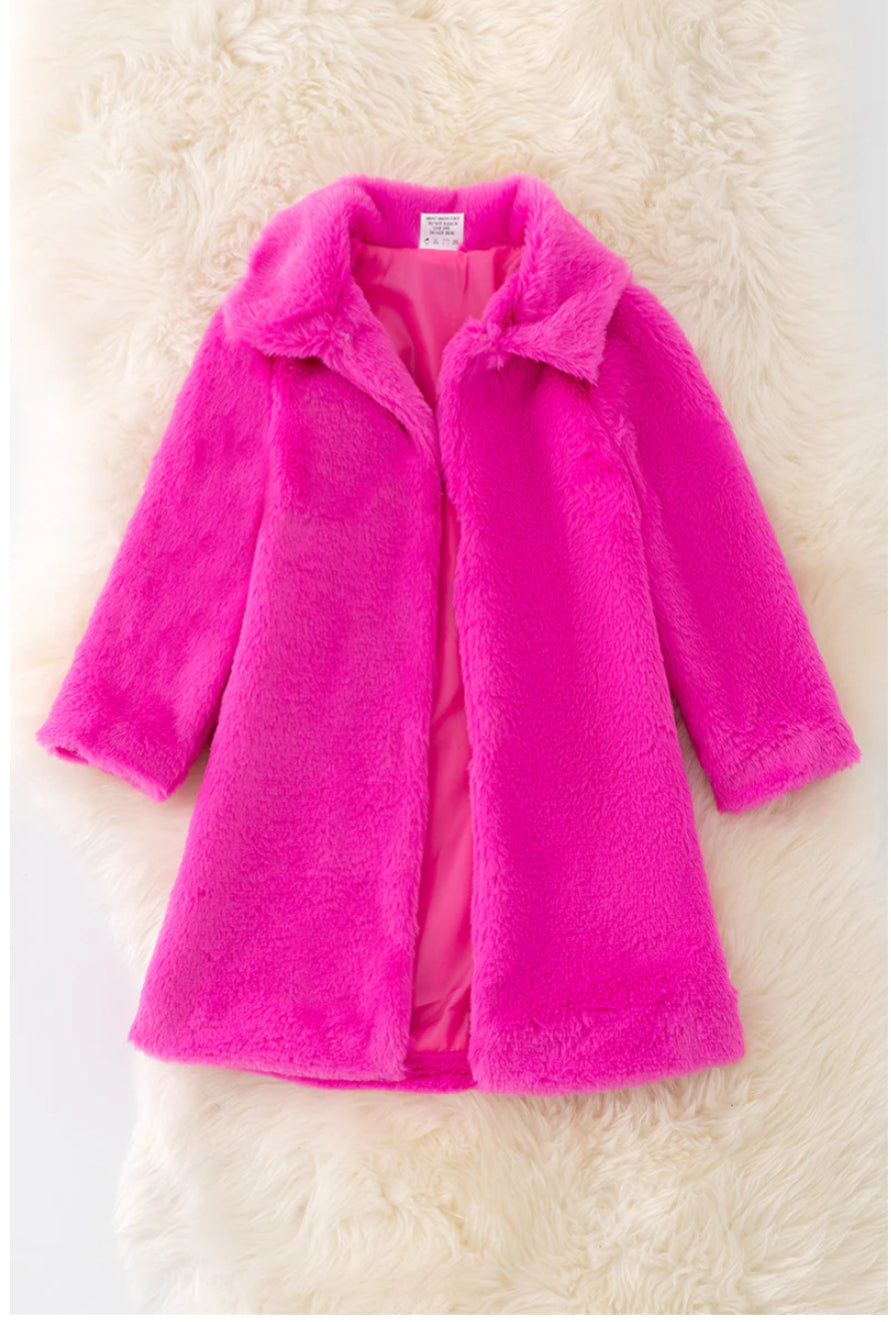 Pink fur jacket