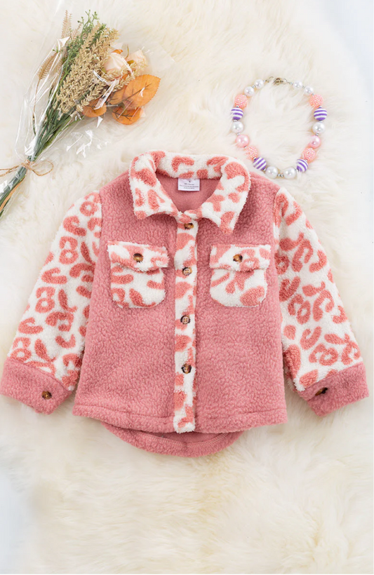 Pink Cheetah Sherpa