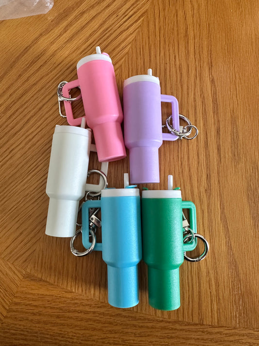 Mini tumbler storage keychain