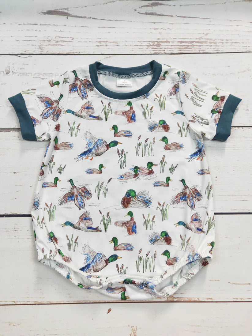 Baby Boy Duck Bubble Romper