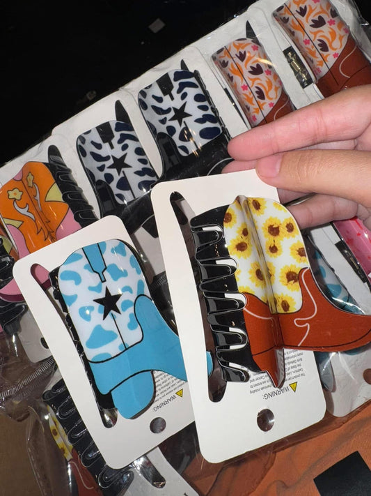Cowgirl Boot Claw Clip