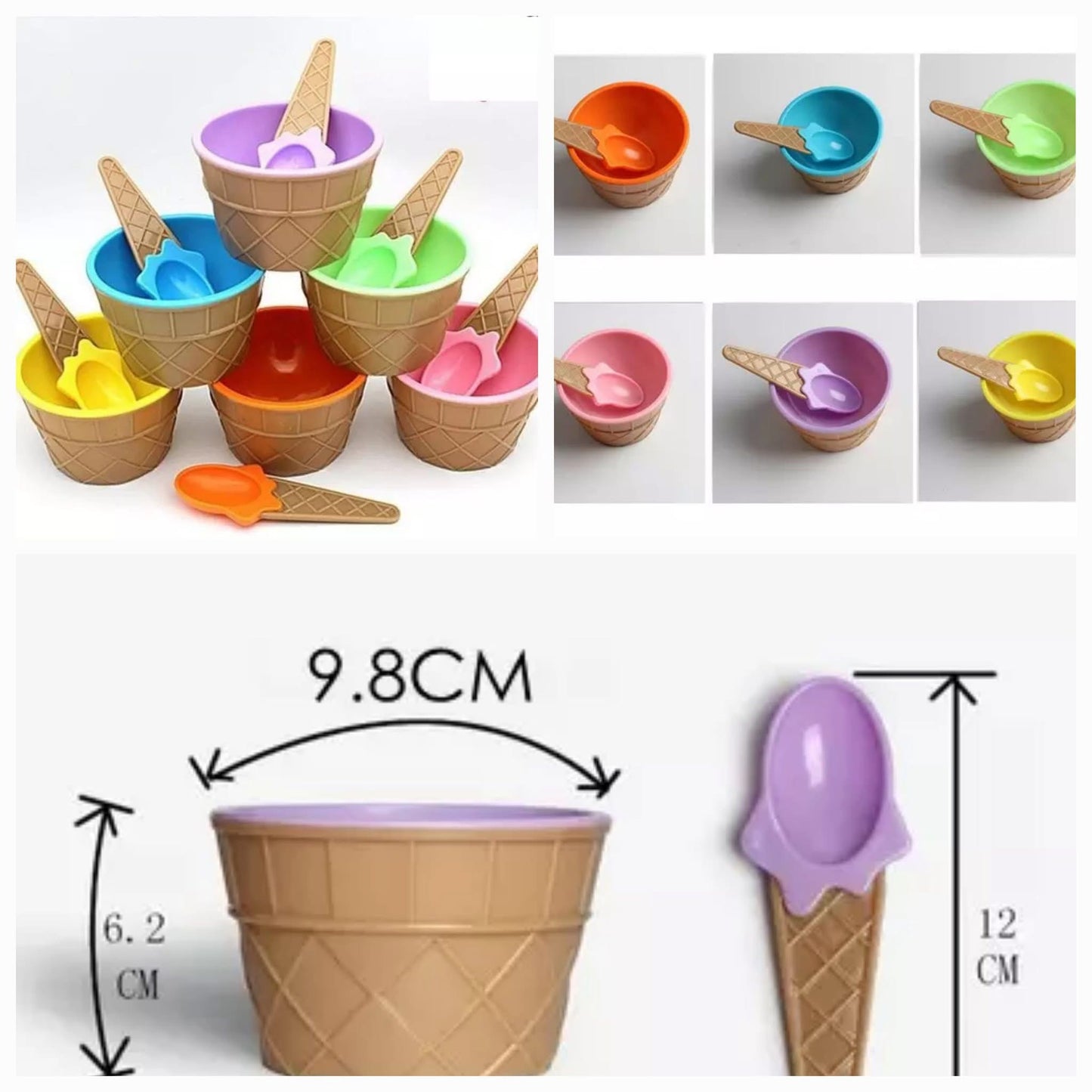 Ice Cream Bowls *MULTIPLE COLORS*