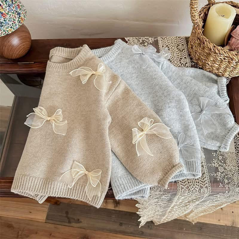 Tan Bow sweater