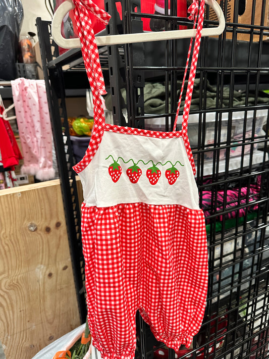 Strawberry Gingham Jumpsuit