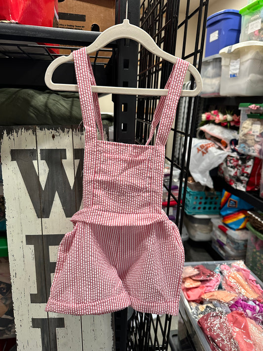Red Stripe Overalls